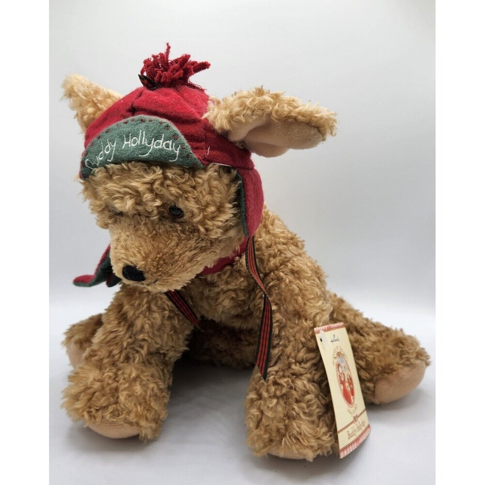 Hallmark Bunnies by the Bay BUDDY HOLLYDAY 10" Christmas PUPPY DOG plush w/Tag